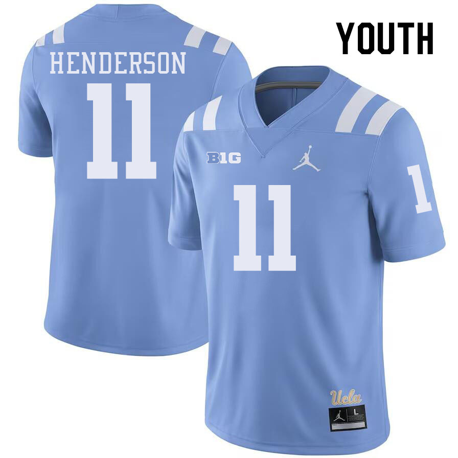 Youth #11 Ramon Henderson Big 10 Conference College Football Jerseys Stitched-Power Blue